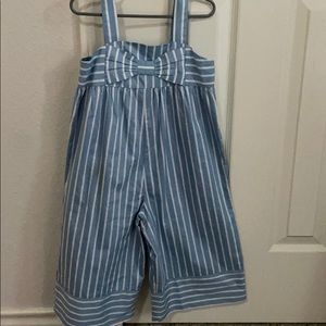 Janie and Jack blue and white stripe pant suit